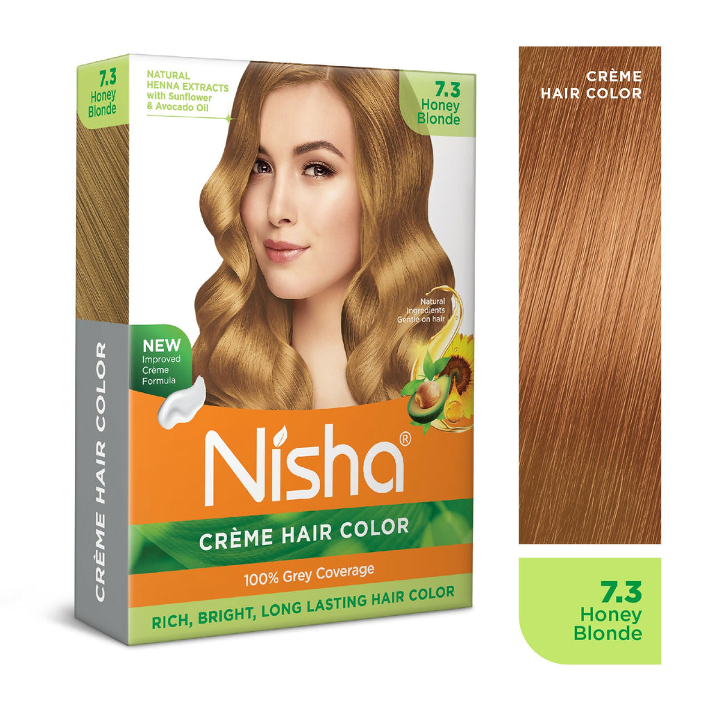 Nisha Creme Hair Color for Women - Honey Blonde