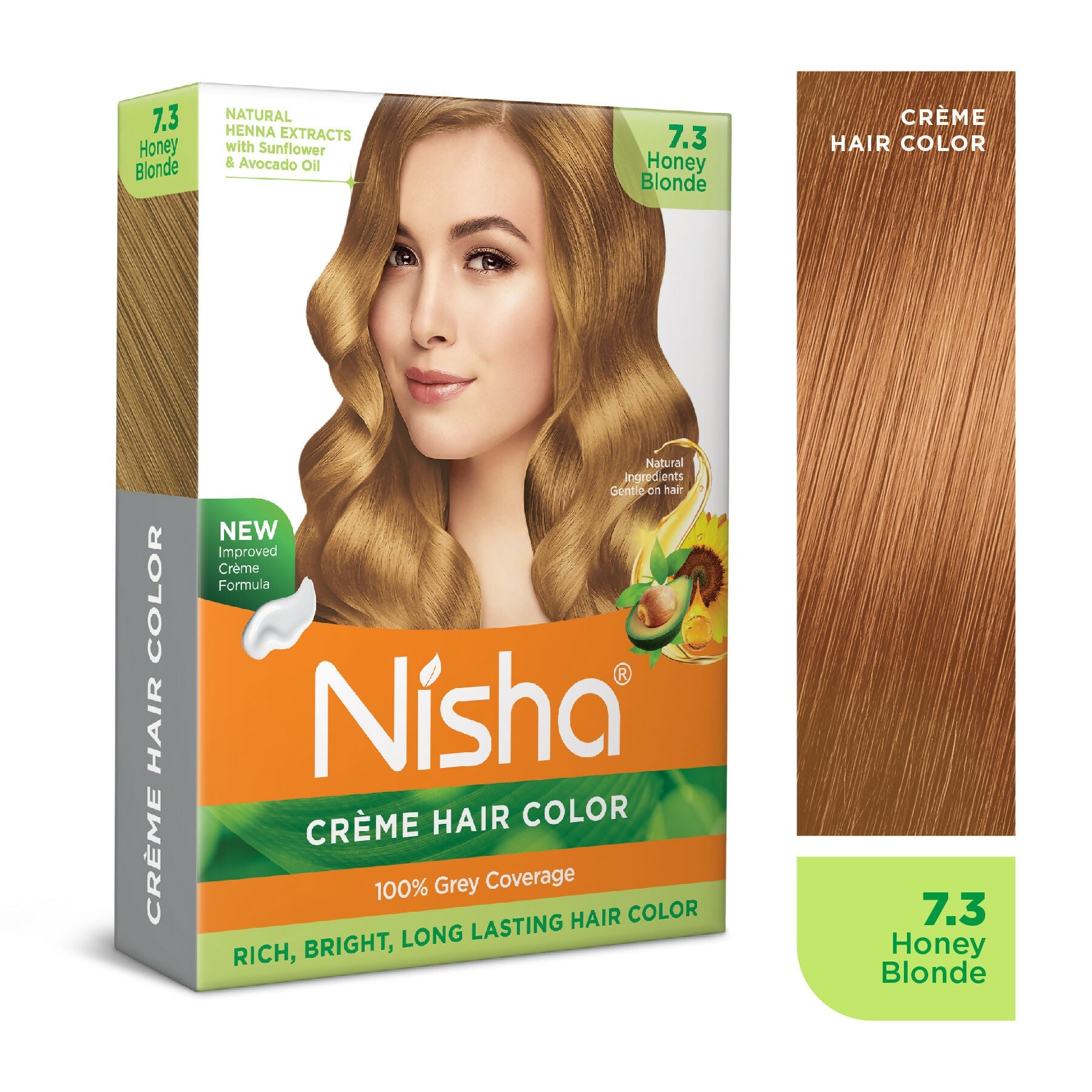 Nisha Creme Hair Color for Women - Honey Blonde