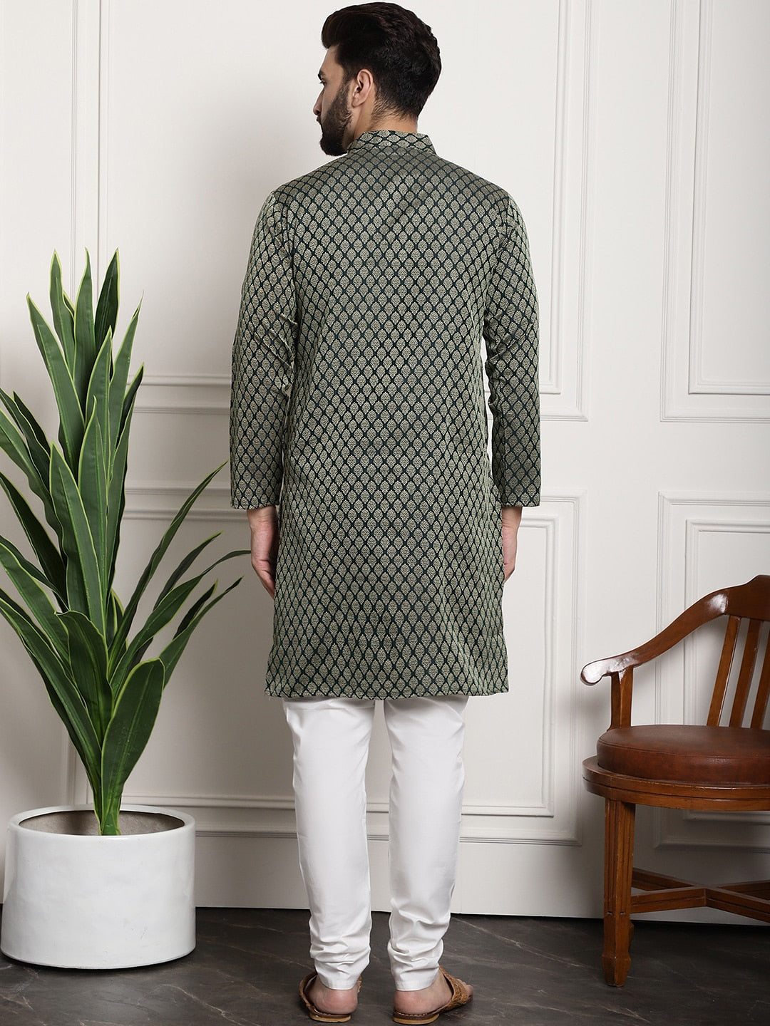 Sojanya Floral Printed Mandarin Collar Kurta With Churidar