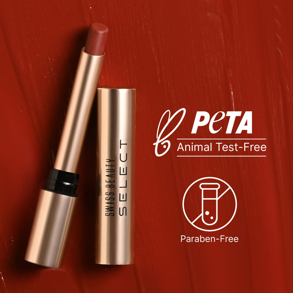 Swiss Beauty Select High On Shine Lipstick - Confident Cinnamon