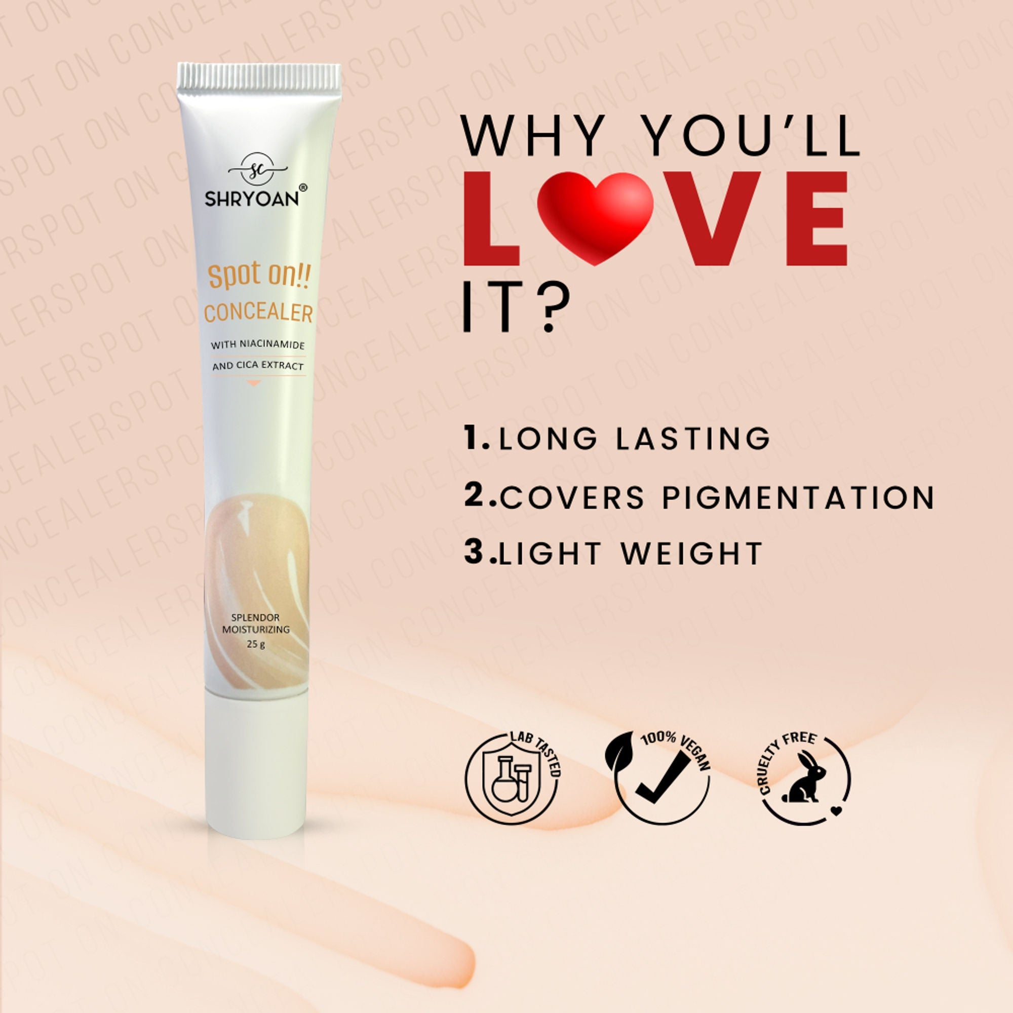 Shryoan Full Coverage and Lightweight Formula Spot on Concealer - 8