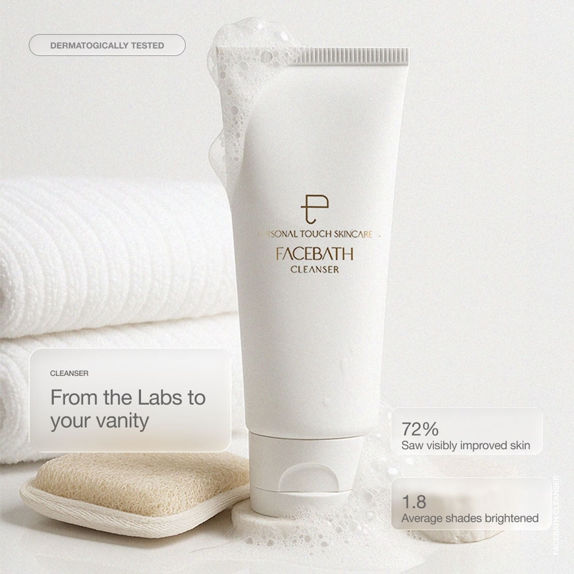 Personal Touch Skincare Facebath Deep Cleansing Milk Peptides Facewash With Niacinamide & Salicylic Acid