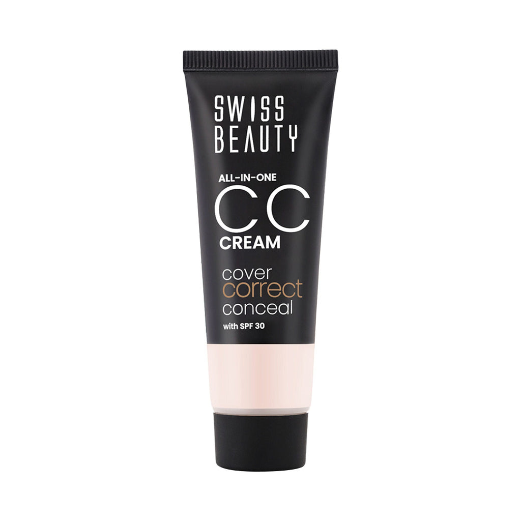 Swiss Beauty All-In-One CC Cream Cover Correct & Conceal - 01 Light Ivory
