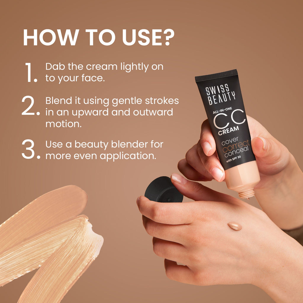 Swiss Beauty All-In-One CC Cream Cover Correct & Conceal - 03 Fair Natural