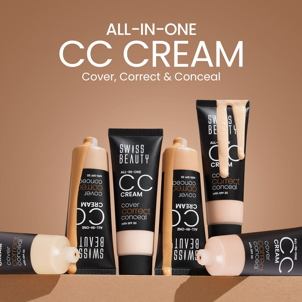 Swiss Beauty All-In-One CC Cream Cover Correct & Conceal - 04 Light Beige