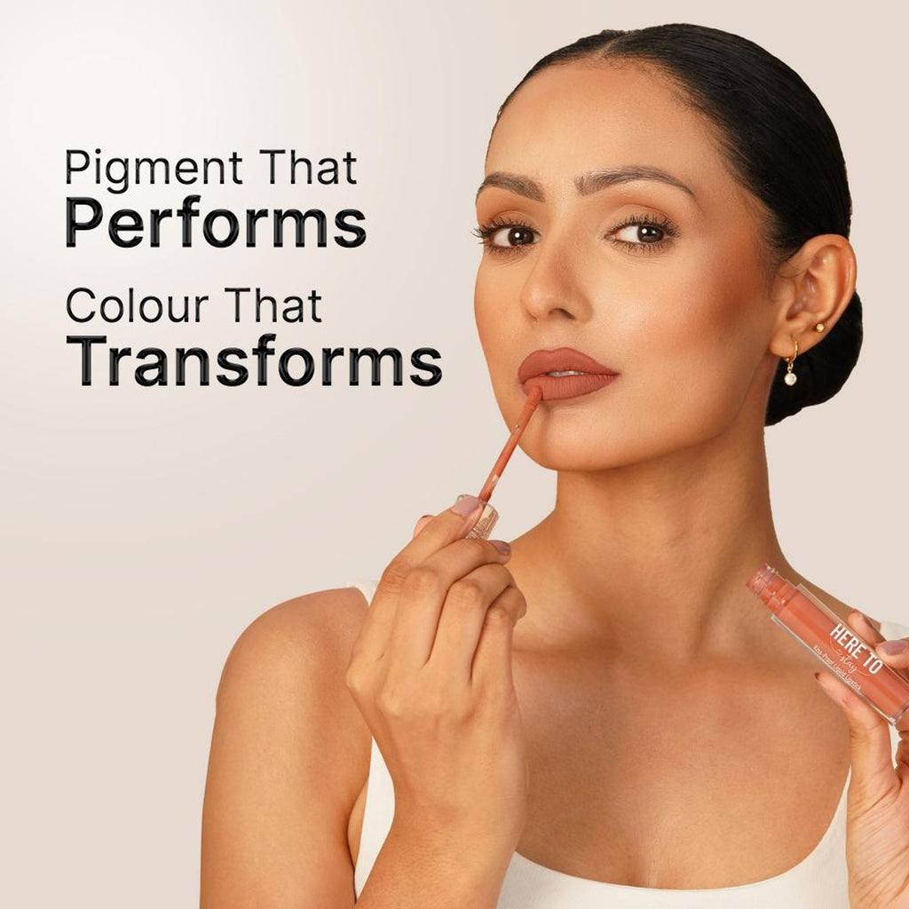 Swiss Beauty Select Here To Stay Kiss Proof Liquid Matte Lipstick With Vitamin E - 14 Peach Wood