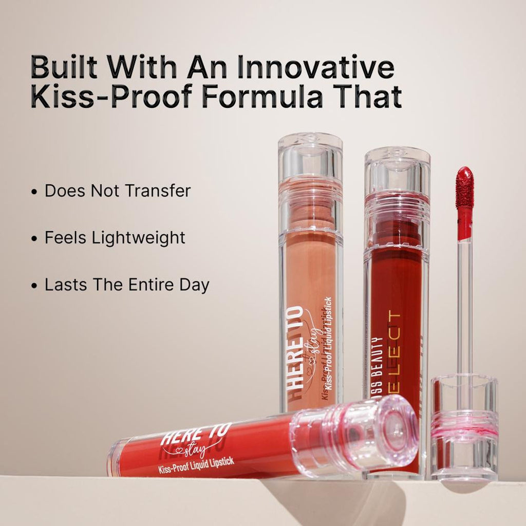Swiss Beauty Select Here To Stay Kiss Proof Liquid Matte Lipstick With Vitamin E - 15 Delicated Cocoa