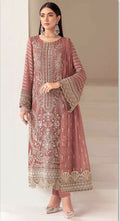 Anaita Brown Faux Georgette Suit With Embroidery Sequence & Khatli Work