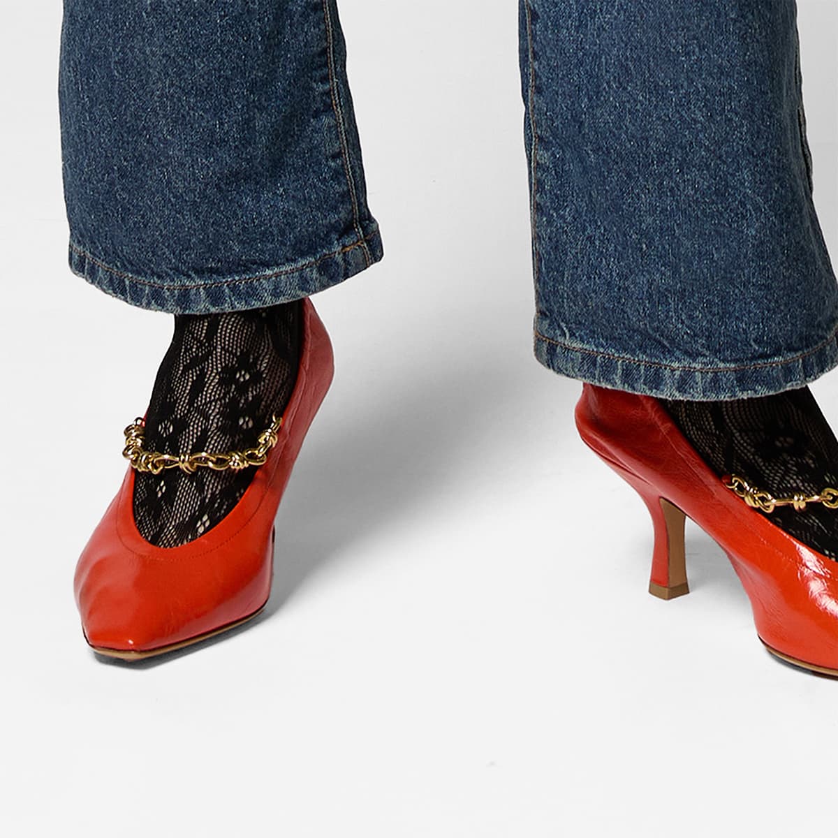 Floral Lace Net Socks