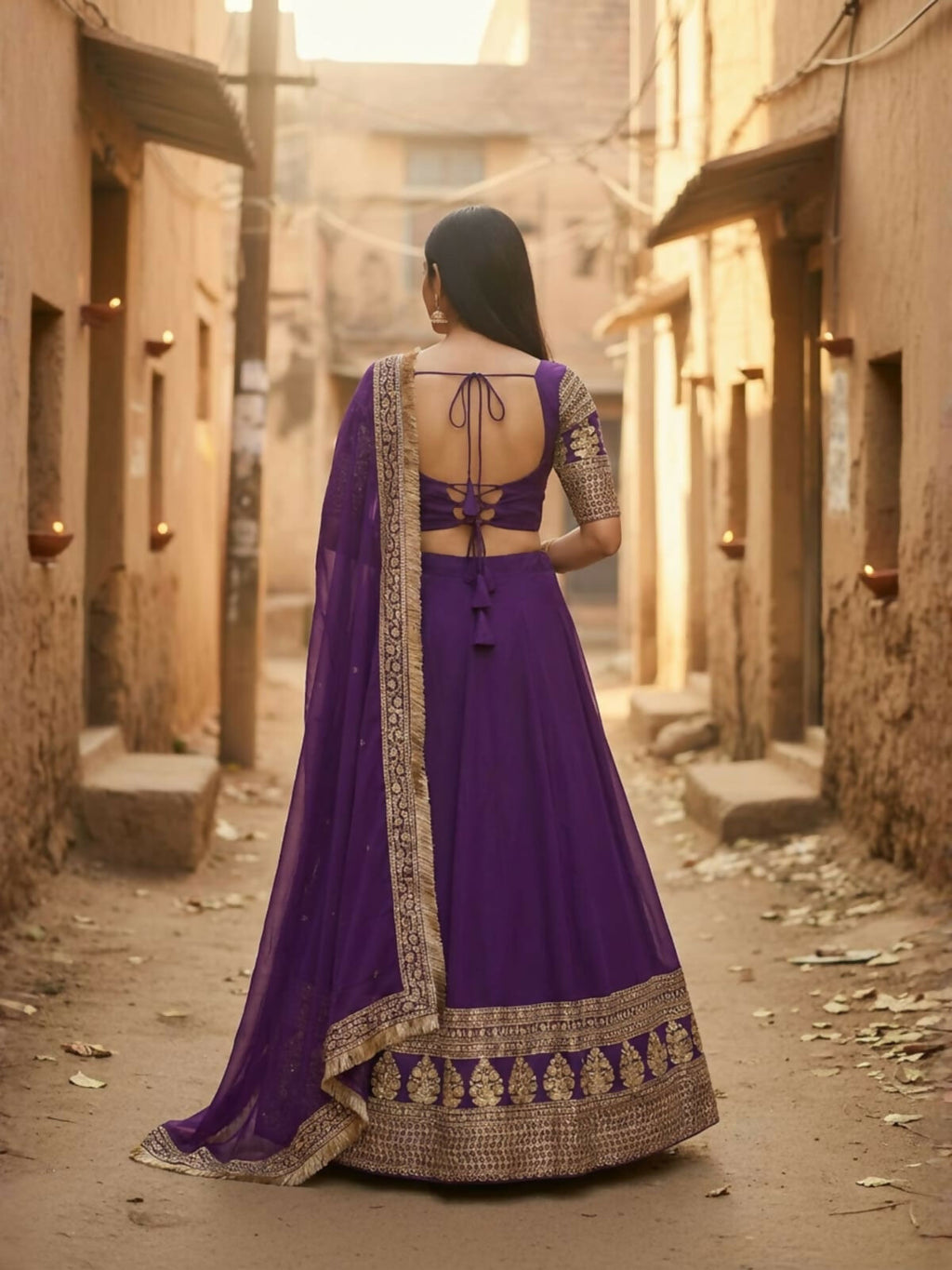 Lehenga Mart Designer Indian Wedding Lehenga Choli-Purple