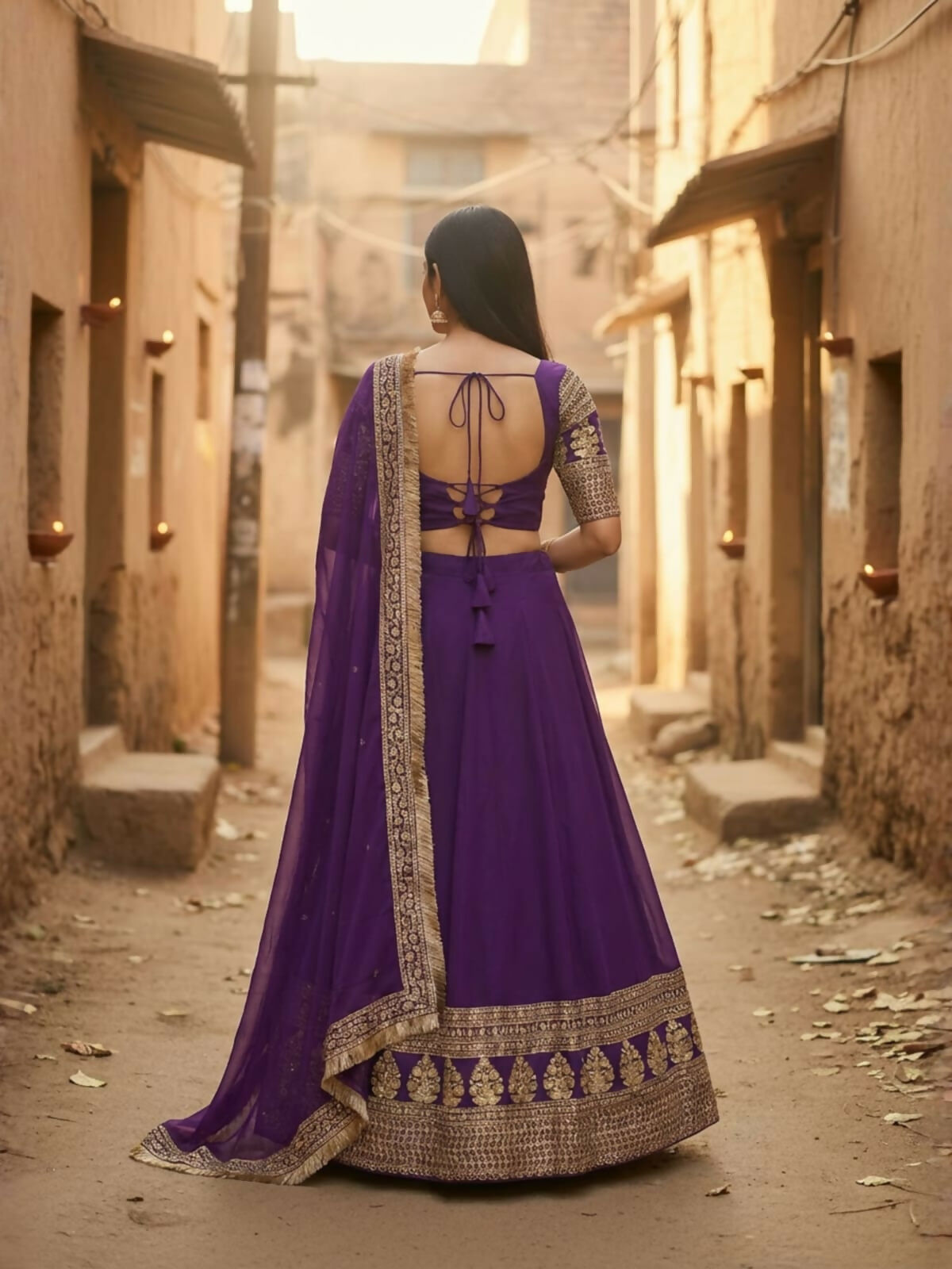 Lehenga Mart Designer Indian Wedding Lehenga Choli-Purple