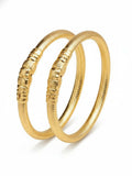 NVR Women Set of 2 Gold Plated Traditional Kada Bangle