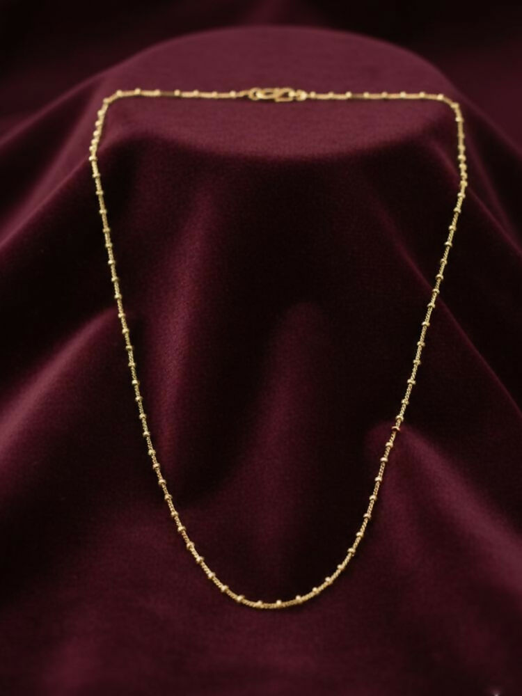 NVR Women Gold Plated Minimal Chain