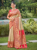 Anaita Gold Banarasi Saree With Blouse Piece