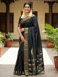 Shree Shyam Fashion Black Soft Silk Saree
