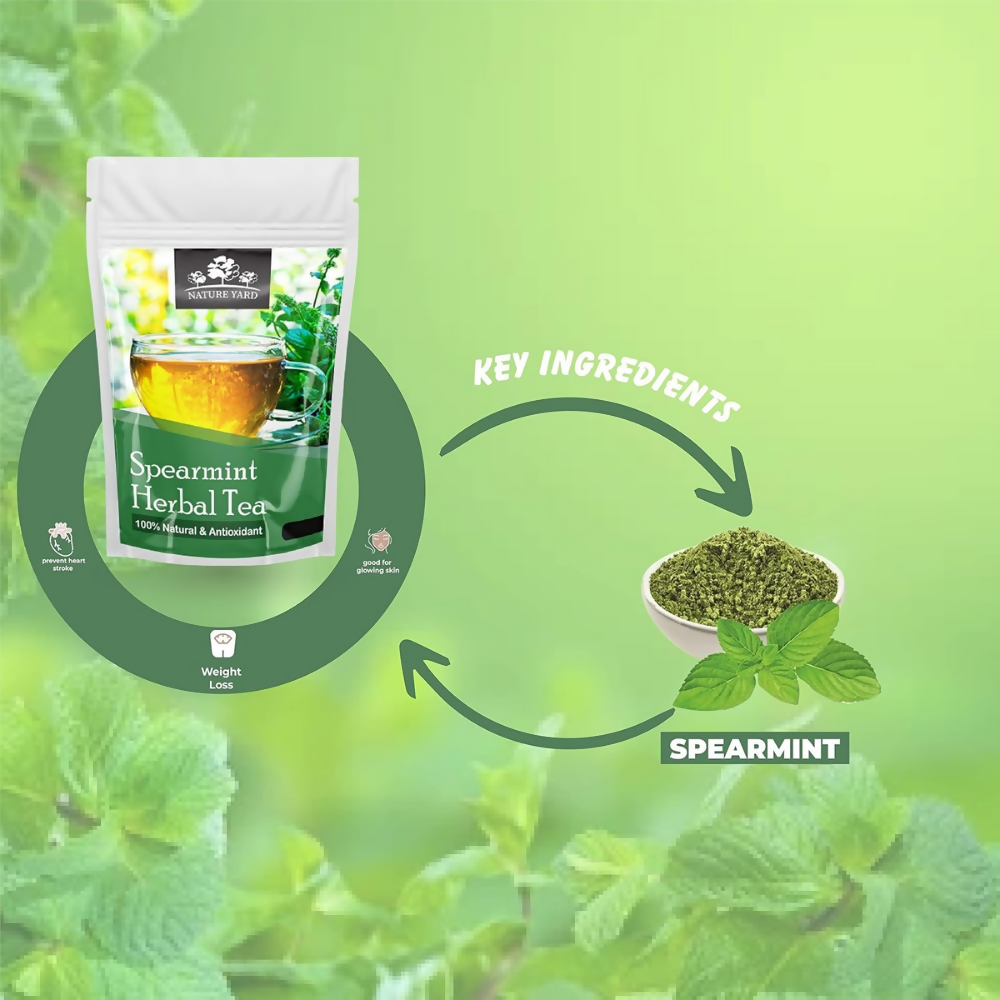 Nature Yard Pure Organic Spearmint Herbal Tea Leaves