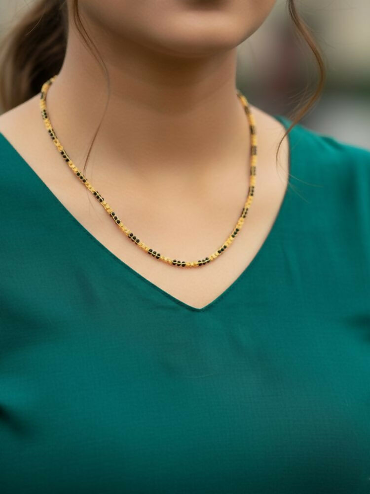 NVR Women Gold Plated Artificial Beads Chain