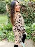 Harper Heavyweight Animal Print Cardigan