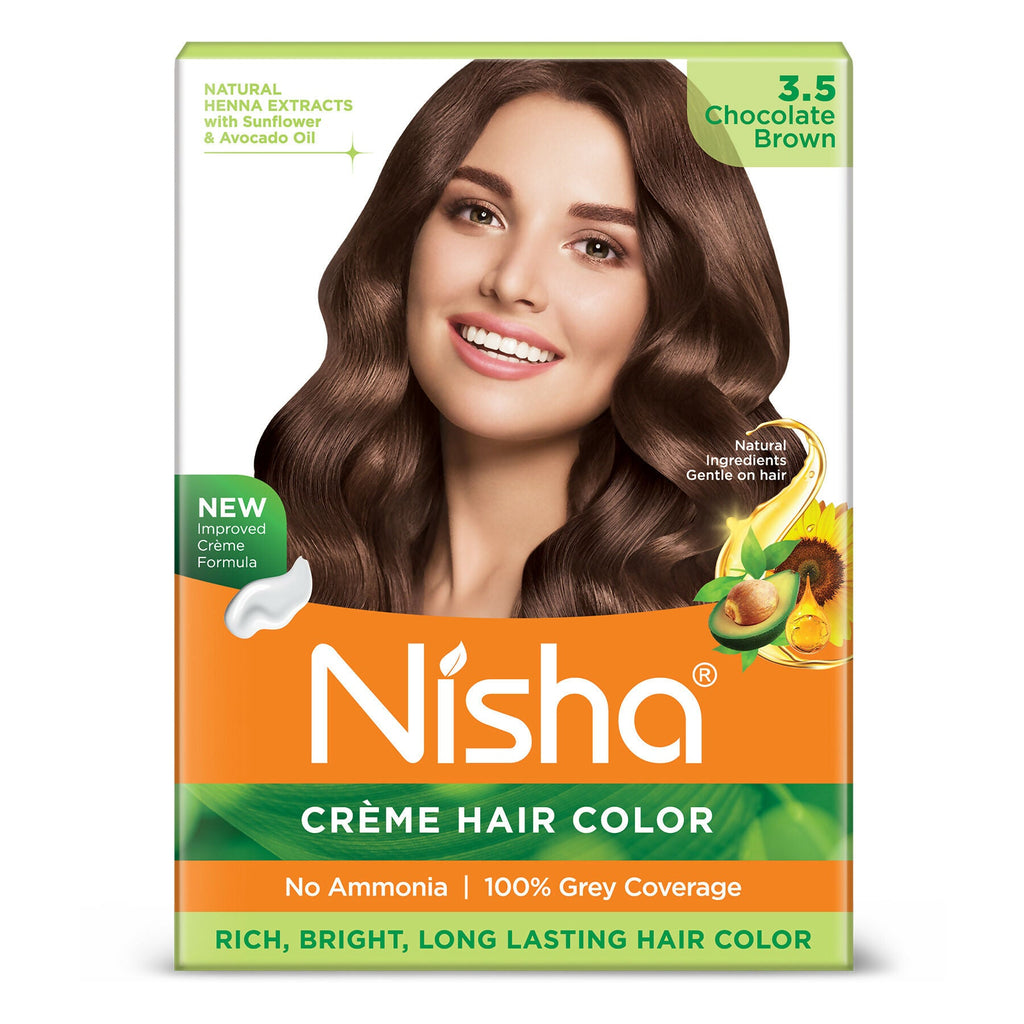 Nisha Creme Hair Color for Women - Chocolate Brown