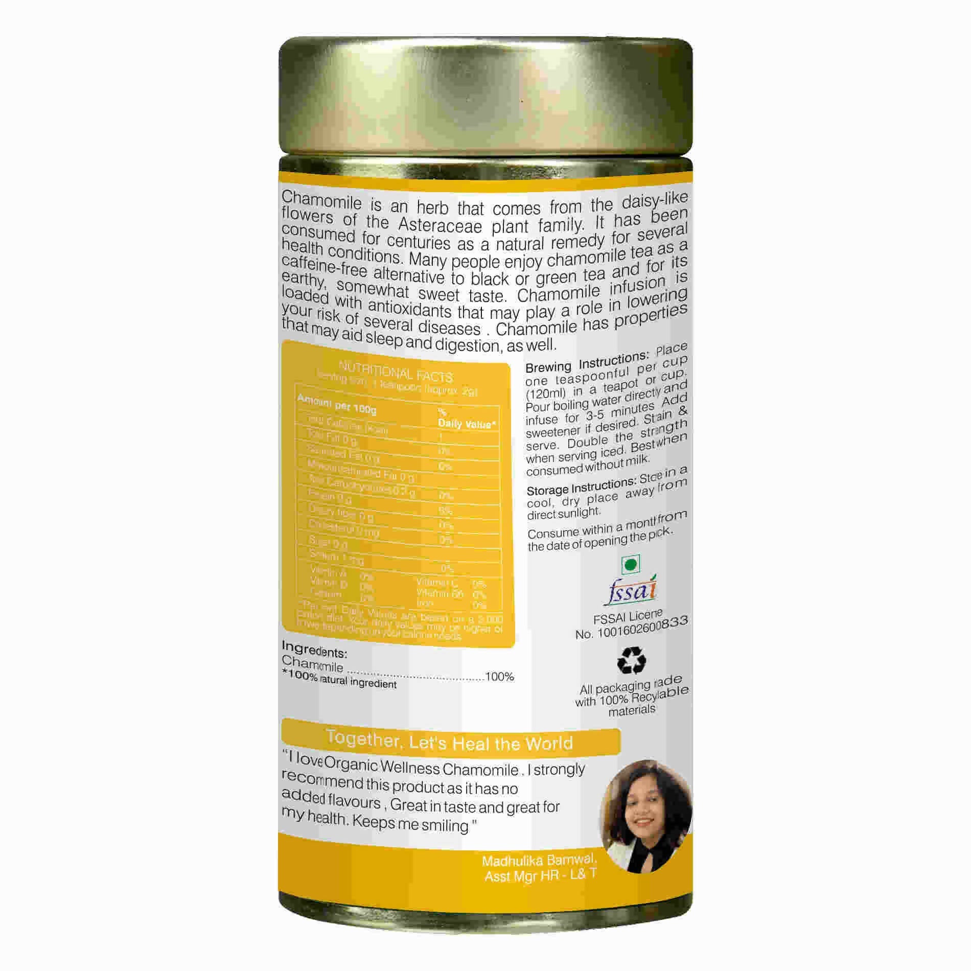 Organic Wellness Blossom Chamomile Tea