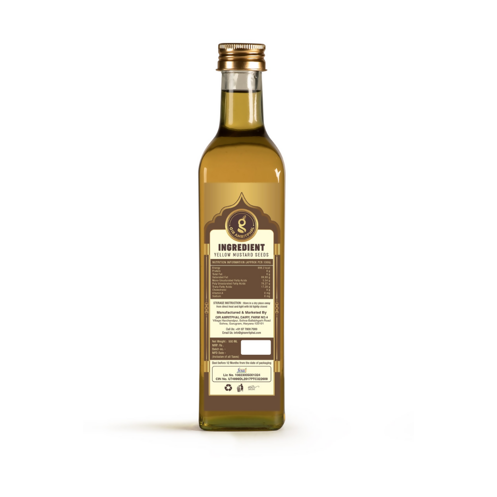 Giramritphal Kachi Ghani Cold Pressed Yellow Mustard Oil