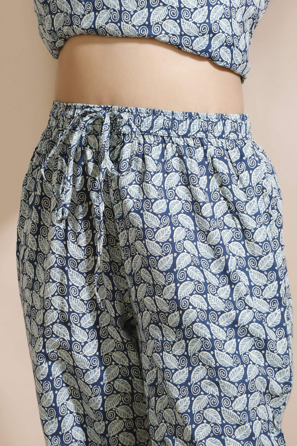 Breathables Abstract Cotton Co-Ord Set – Blue