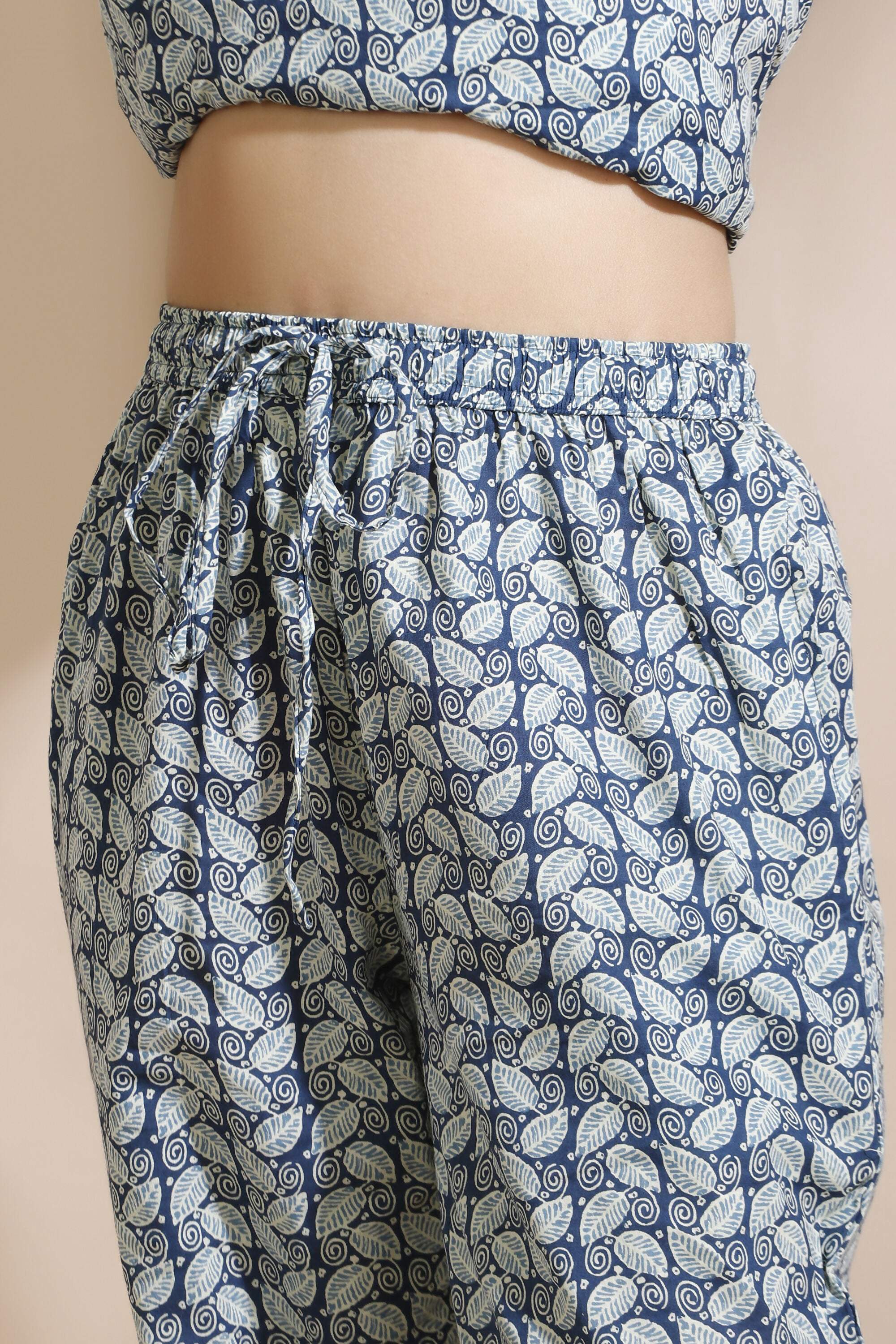 Breathables Abstract Cotton Co-Ord Set – Blue