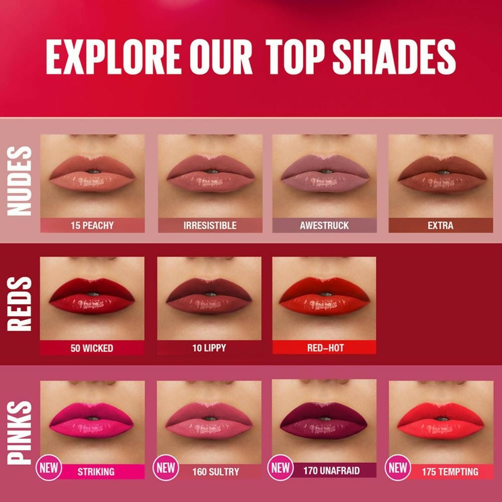 Maybelline New York Super Stay Vinyl Ink Liquid Lipstick, Instant Shine Lasts Up To 16H - Irresistible