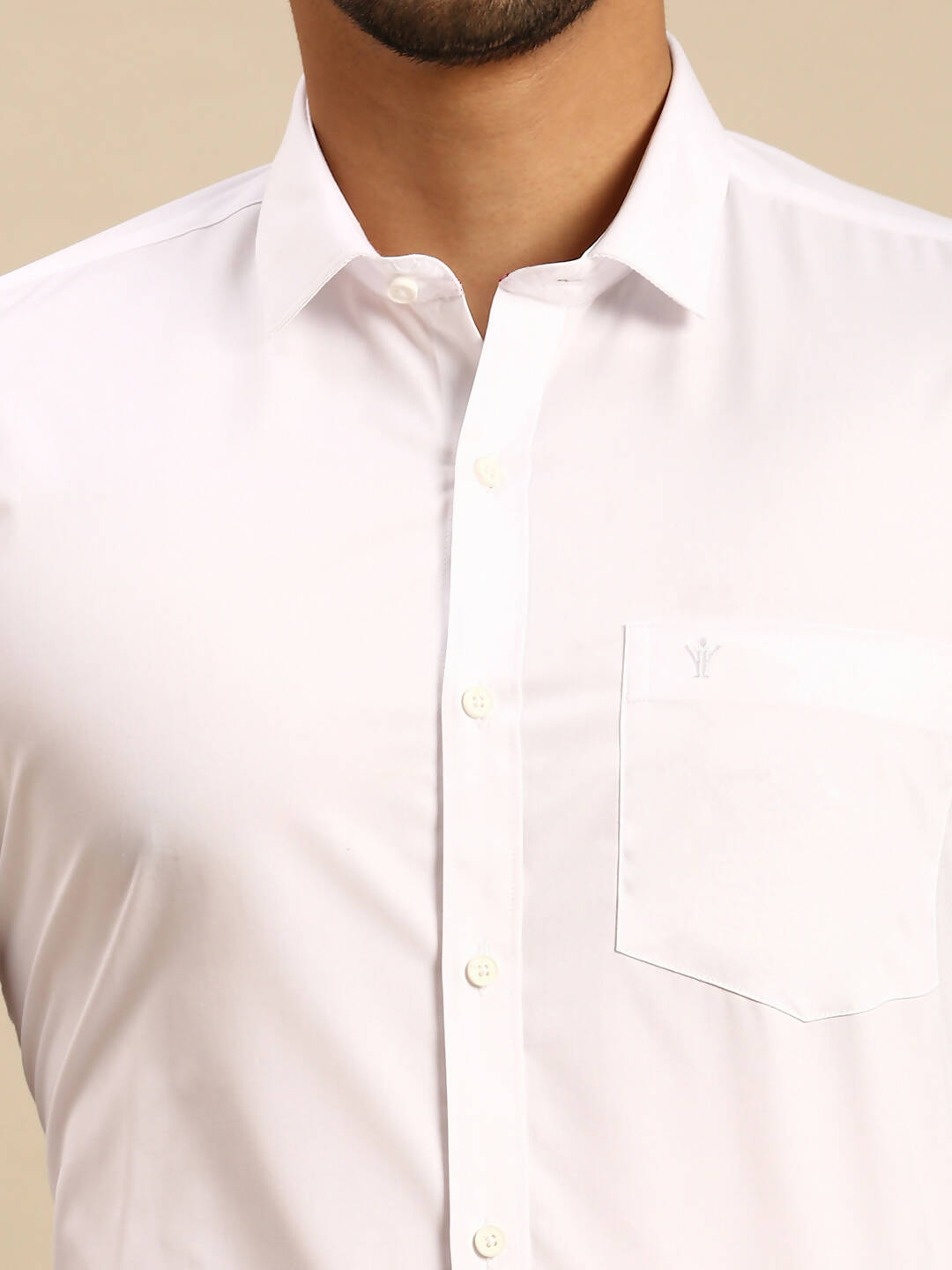 Ramraj Cotton Mens Full Sleeve Formal 100 % Cotton White Shirt
