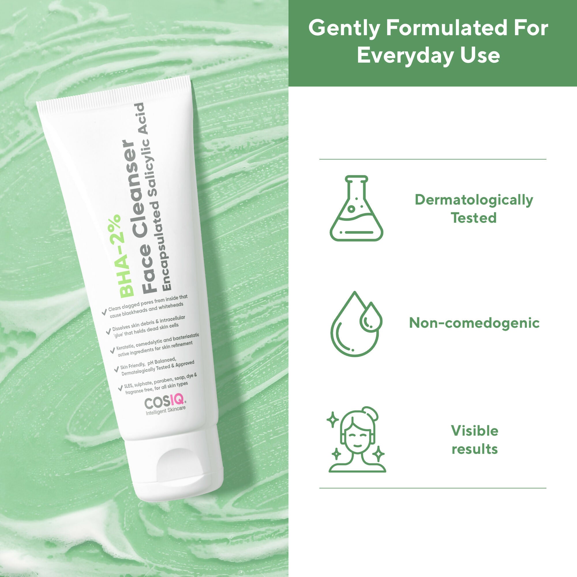 Cos-IQ Salicylic Acid 2% Face Cleanser with BHA