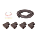 Safe-O-Kid Unique High Density 2 Mtr Long U - Shaped 4 Edge Guards With 16 Corner Cushions - D.Brown