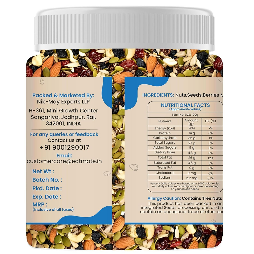 Eatmate Absolute Healthy Dry Fruits and seedMix Premium Trail Mix