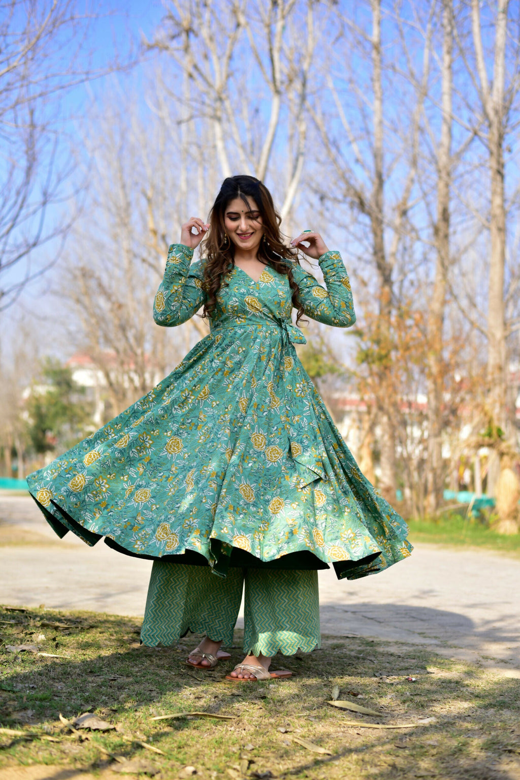 Aayaa Pure Cotton Silk Suit With Heavy Digital Print - Multi Color