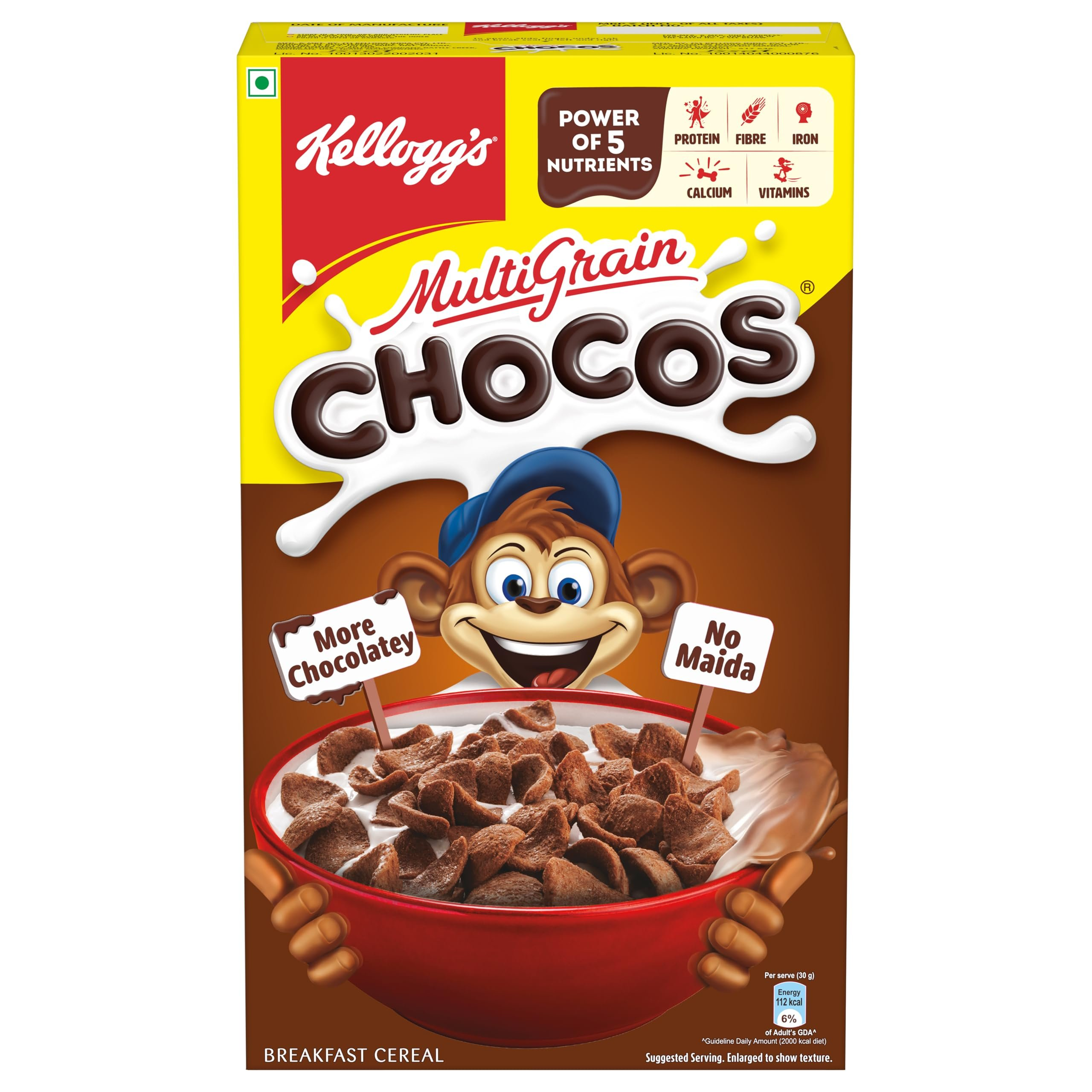 Kellogg's Chocos For Kids, Multigrain Energy, More Chocolatey, Kids Breakfast Cereal