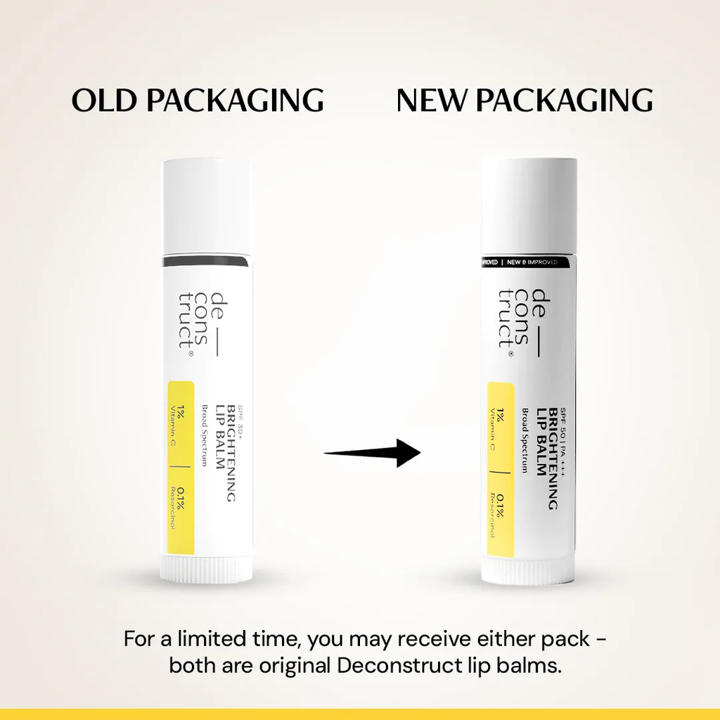Deconstruct Brightening Lip Balm with SPF 50 - For Dark, Pigmented, Dry, Flaky Lips