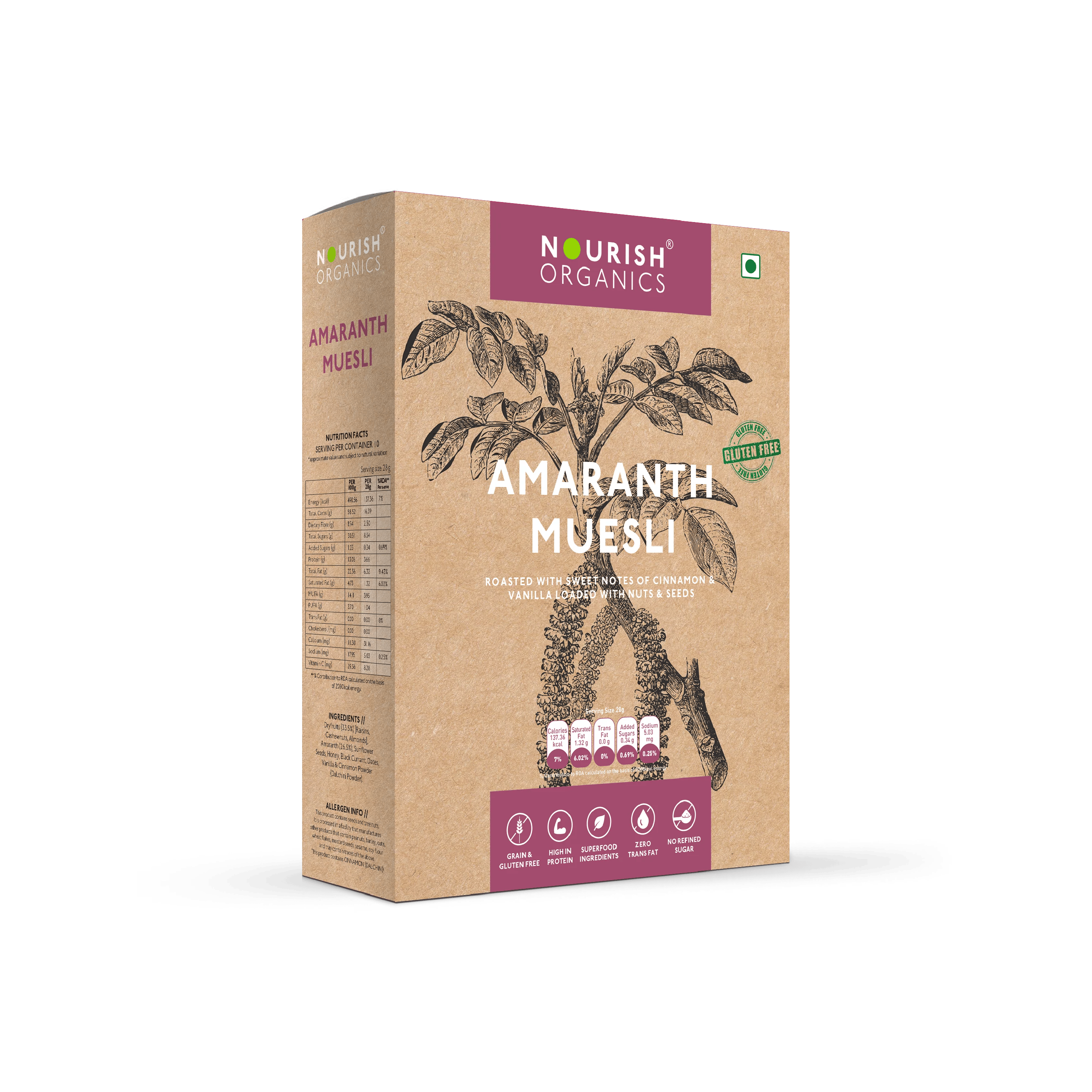 Nourish Organics Amaranth Muesli