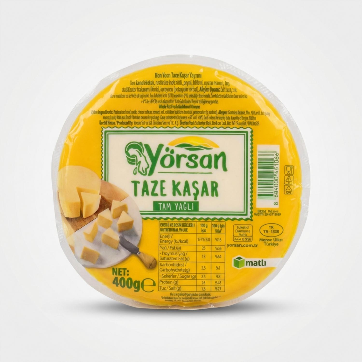 Taze Kaşar Tam Yağlı (400g)