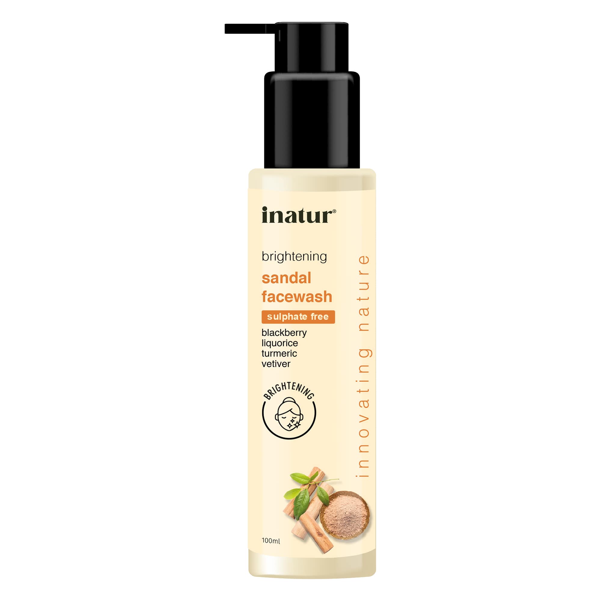 Inatur Sandal Fairness Face Wash