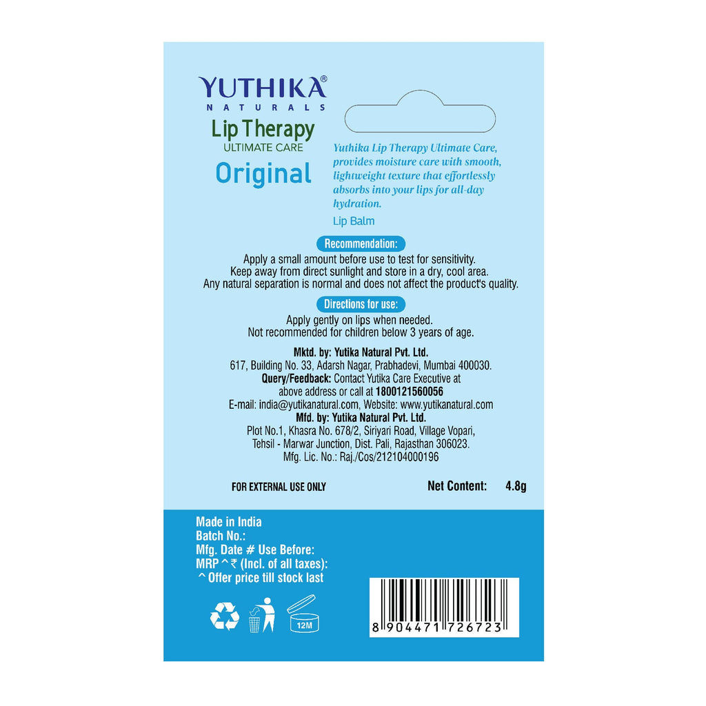 Yuthika Moisturizing Lip Balm – Original