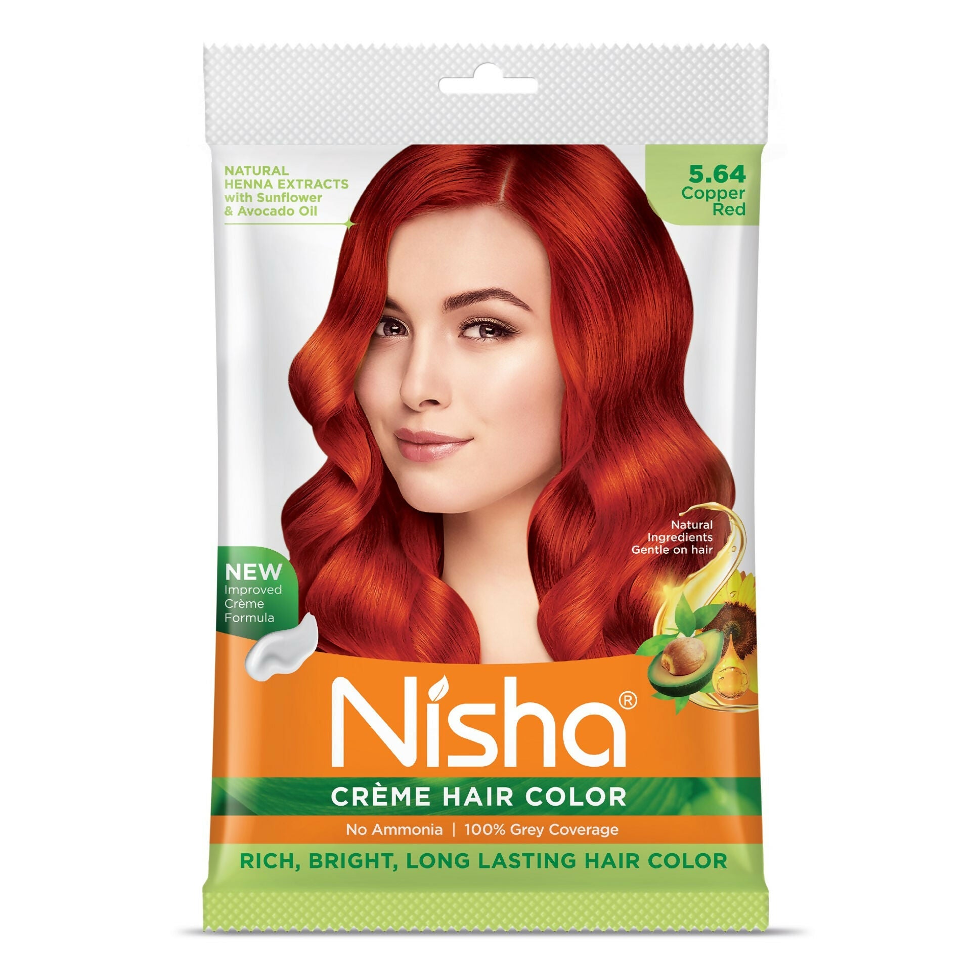 Nisha Creme Hair Color for Women - Copper Red