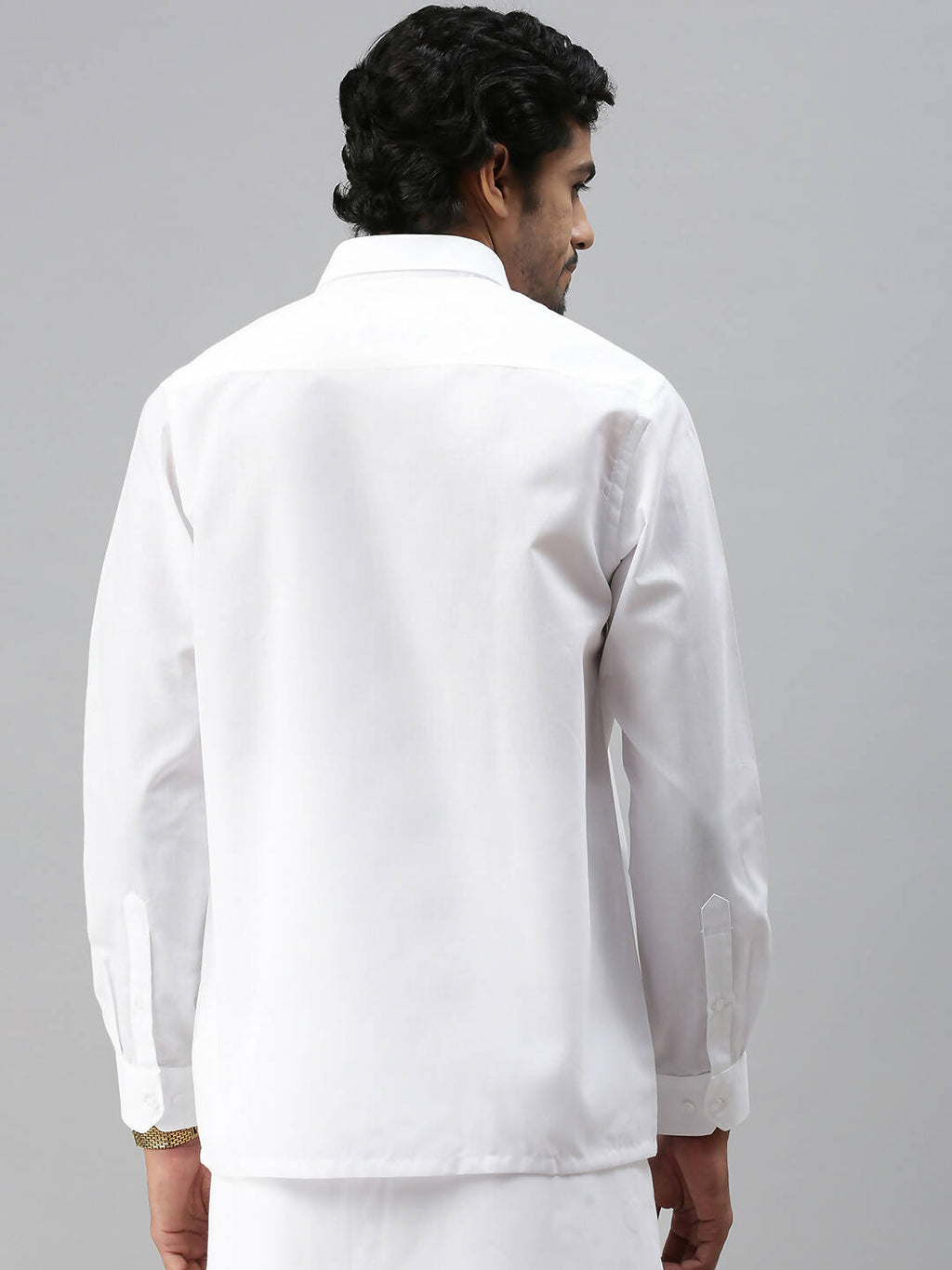 Ramraj Cotton Mens Full Sleeve Formal 100 % Cotton White Shirt