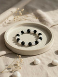 NVR Black & White Beaded Bracelet for Men & Women
