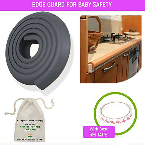 Safe-O-Kid Edge Guards 5 Mtr, Black For Kids Protection