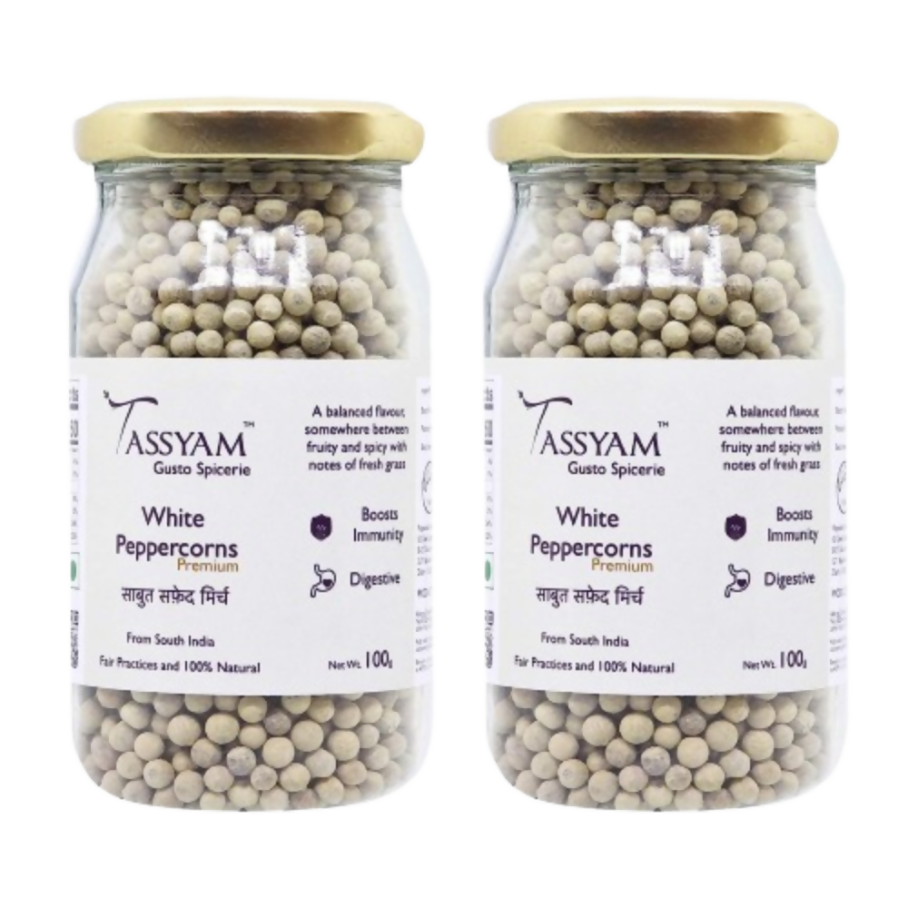 Tassyam Organics White Peppercorns