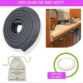 Safe-O-Kid Unique High Density 2 Mtr Long U - Shaped 4 Edge Guards With 16 Corner Cushions - Black