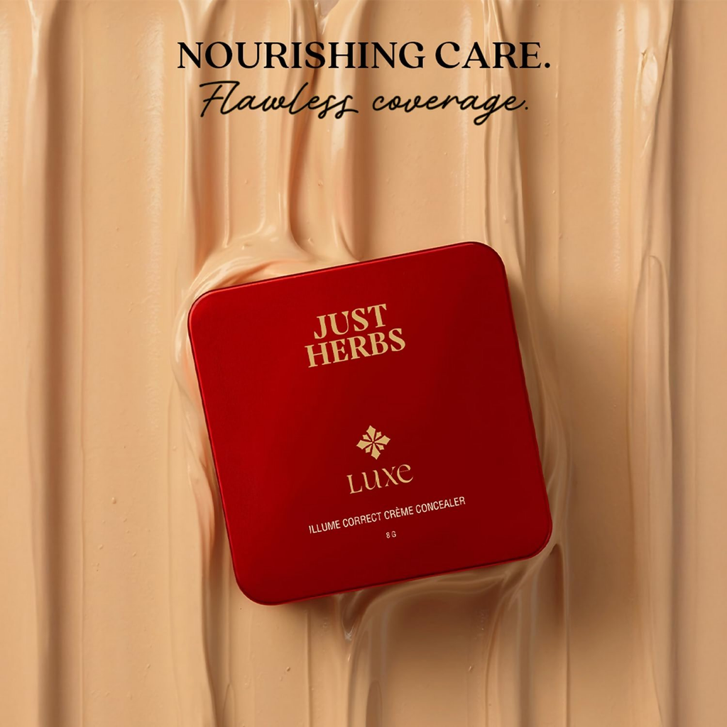 Just Herbs Luxe Illume Correct Créme Concealer Covers Dark Circles (100 Porcelain)