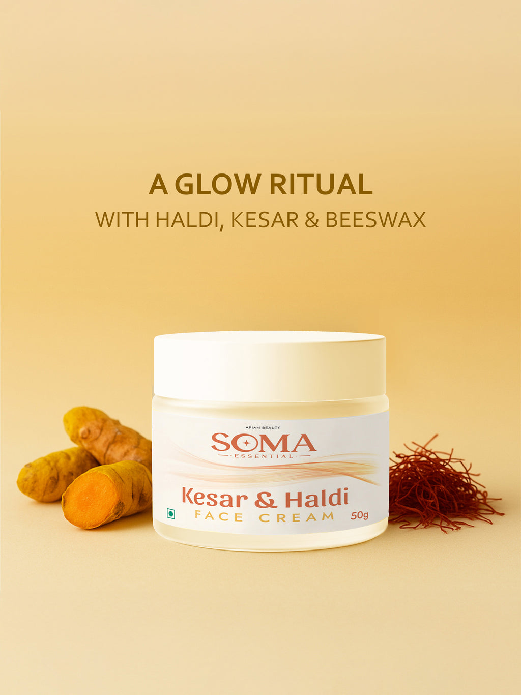 Soma Essential Barrier Protection Day Cream With Beeswax, Haldi And Kesar