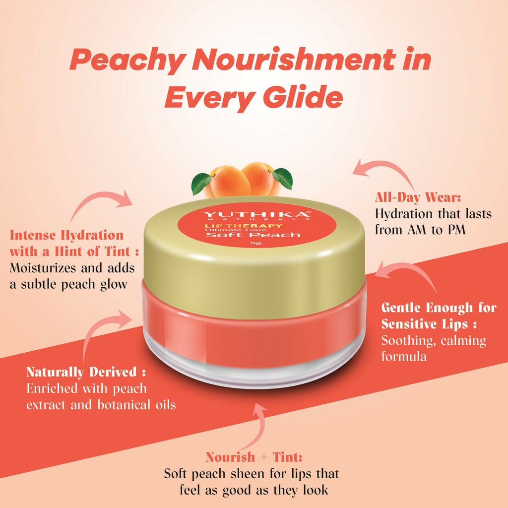 Yuthika Moisturizing Lip Balm – Soft Peach