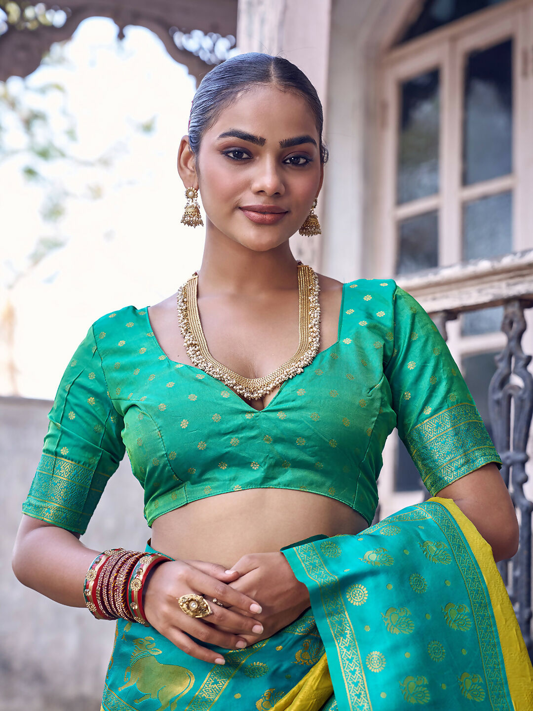 Shree Shyam Fashion Mustard Soft Silk Saree