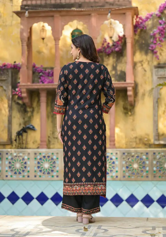 Juniper Women Viscose Rayon Kurta Palazzo Dupatta Set